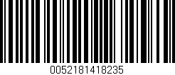 Código de barras (EAN, GTIN, SKU, ISBN): '0052181418235'