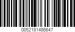 Código de barras (EAN, GTIN, SKU, ISBN): '0052181486647'