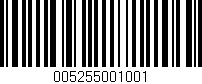 Código de barras (EAN, GTIN, SKU, ISBN): '005255001001'