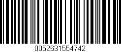 Código de barras (EAN, GTIN, SKU, ISBN): '0052631554742'