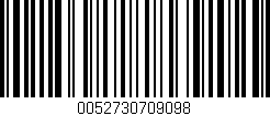 Código de barras (EAN, GTIN, SKU, ISBN): '0052730709098'