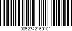 Código de barras (EAN, GTIN, SKU, ISBN): '0052742169101'