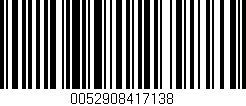 Código de barras (EAN, GTIN, SKU, ISBN): '0052908417138'