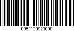 Código de barras (EAN, GTIN, SKU, ISBN): '0053123929000'