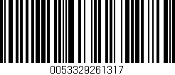 Código de barras (EAN, GTIN, SKU, ISBN): '0053329261317'
