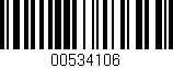 Código de barras (EAN, GTIN, SKU, ISBN): '00534106'