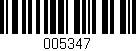 Código de barras (EAN, GTIN, SKU, ISBN): '005347'