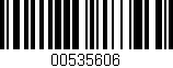 Código de barras (EAN, GTIN, SKU, ISBN): '00535606'