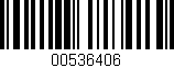 Código de barras (EAN, GTIN, SKU, ISBN): '00536406'