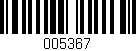 Código de barras (EAN, GTIN, SKU, ISBN): '005367'