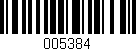 Código de barras (EAN, GTIN, SKU, ISBN): '005384'