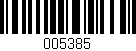 Código de barras (EAN, GTIN, SKU, ISBN): '005385'