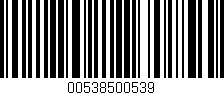 Código de barras (EAN, GTIN, SKU, ISBN): '00538500539'