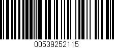 Código de barras (EAN, GTIN, SKU, ISBN): '00539252115'
