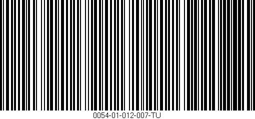 Código de barras (EAN, GTIN, SKU, ISBN): '0054-01-012-007-TU'