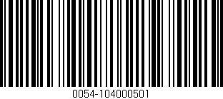 Código de barras (EAN, GTIN, SKU, ISBN): '0054-104000501'