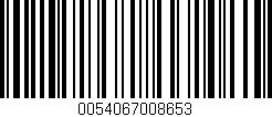 Código de barras (EAN, GTIN, SKU, ISBN): '0054067008653'