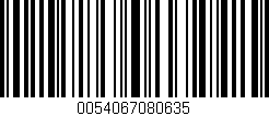 Código de barras (EAN, GTIN, SKU, ISBN): '0054067080635'