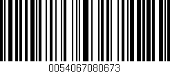 Código de barras (EAN, GTIN, SKU, ISBN): '0054067080673'