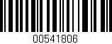 Código de barras (EAN, GTIN, SKU, ISBN): '00541806'