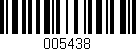 Código de barras (EAN, GTIN, SKU, ISBN): '005438'