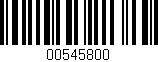 Código de barras (EAN, GTIN, SKU, ISBN): '00545800'