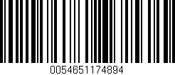 Código de barras (EAN, GTIN, SKU, ISBN): '0054651174894'