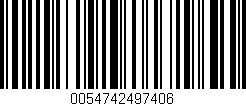 Código de barras (EAN, GTIN, SKU, ISBN): '0054742497406'