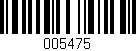 Código de barras (EAN, GTIN, SKU, ISBN): '005475'