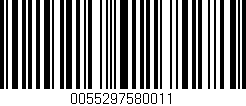 Código de barras (EAN, GTIN, SKU, ISBN): '0055297580011'