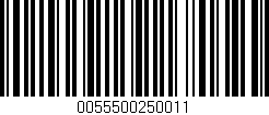 Código de barras (EAN, GTIN, SKU, ISBN): '0055500250011'