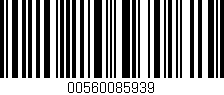 Código de barras (EAN, GTIN, SKU, ISBN): '00560085939'