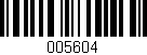 Código de barras (EAN, GTIN, SKU, ISBN): '005604'