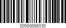 Código de barras (EAN, GTIN, SKU, ISBN): '00560686039'