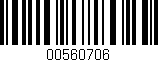 Código de barras (EAN, GTIN, SKU, ISBN): '00560706'