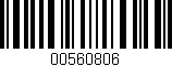 Código de barras (EAN, GTIN, SKU, ISBN): '00560806'