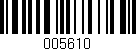 Código de barras (EAN, GTIN, SKU, ISBN): '005610'