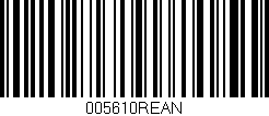 Código de barras (EAN, GTIN, SKU, ISBN): '005610REAN'