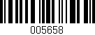 Código de barras (EAN, GTIN, SKU, ISBN): '005658'