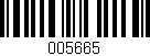 Código de barras (EAN, GTIN, SKU, ISBN): '005665'