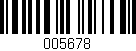 Código de barras (EAN, GTIN, SKU, ISBN): '005678'