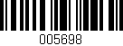 Código de barras (EAN, GTIN, SKU, ISBN): '005698'