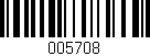 Código de barras (EAN, GTIN, SKU, ISBN): '005708'