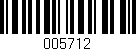 Código de barras (EAN, GTIN, SKU, ISBN): '005712'