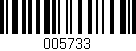 Código de barras (EAN, GTIN, SKU, ISBN): '005733'