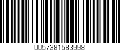 Código de barras (EAN, GTIN, SKU, ISBN): '0057381583998'