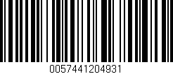 Código de barras (EAN, GTIN, SKU, ISBN): '0057441204931'