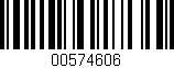 Código de barras (EAN, GTIN, SKU, ISBN): '00574606'