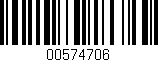 Código de barras (EAN, GTIN, SKU, ISBN): '00574706'