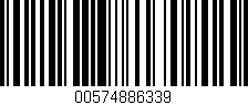 Código de barras (EAN, GTIN, SKU, ISBN): '00574886339'